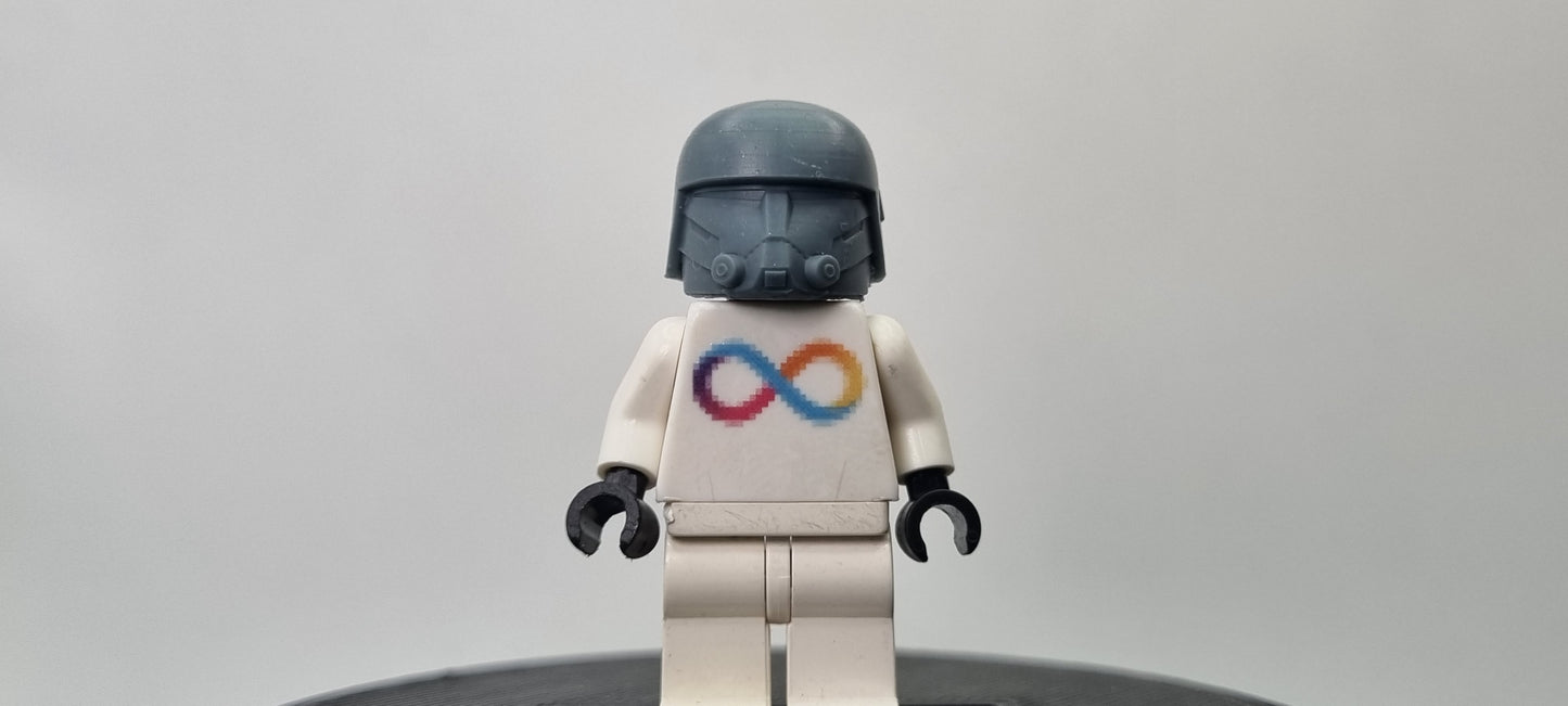 Building toy custom 3D printed galaxy wars snow wolve leader helmet! Printed in high resolution 12k!
