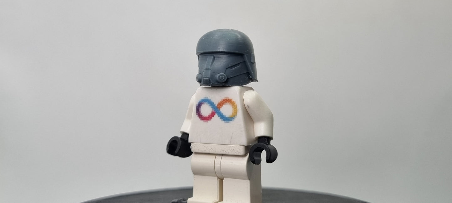 Building toy custom 3D printed galaxy wars snow wolve leader helmet! Printed in high resolution 12k!