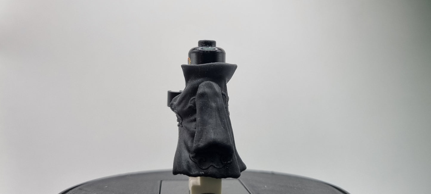Building toy custom 3D printed ninja with one hand out cloack!