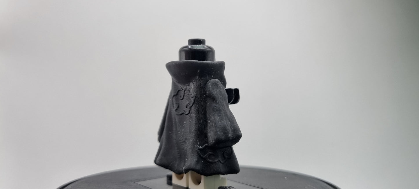 Building toy custom 3D printed ninja with one hand out cloack!