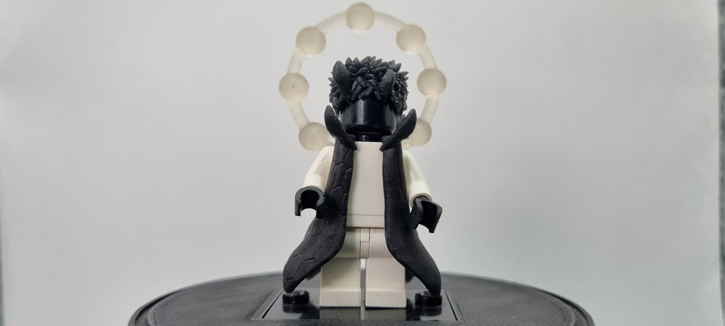 Building toy custom 3D printed ninja with rings behind him!