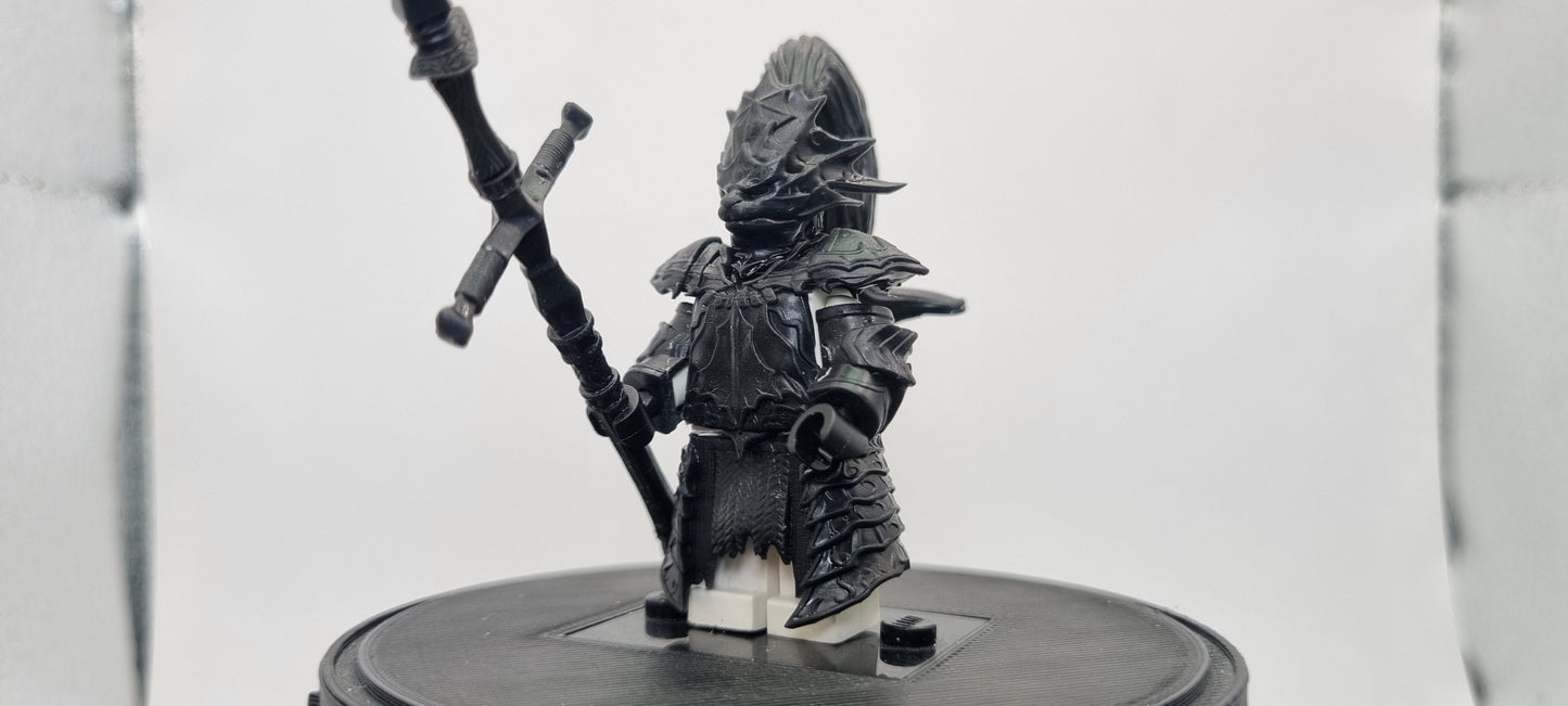 Building toy custom 3D printed fighter of the dark dragon fighter boss!