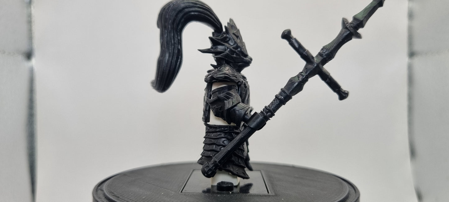 Building toy custom 3D printed fighter of the dark dragon fighter boss!