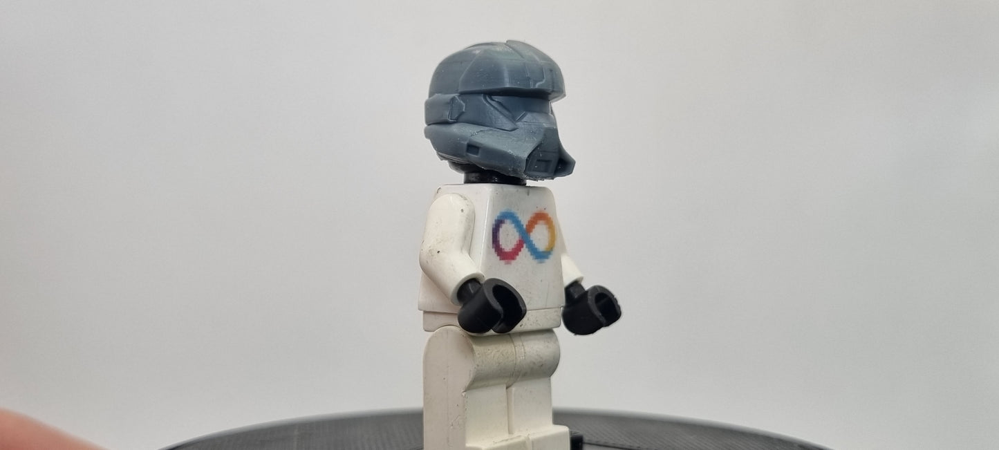 Building toy custom 3D printed democracy fighter helmet 1! Printed in 12k high resolution resin!