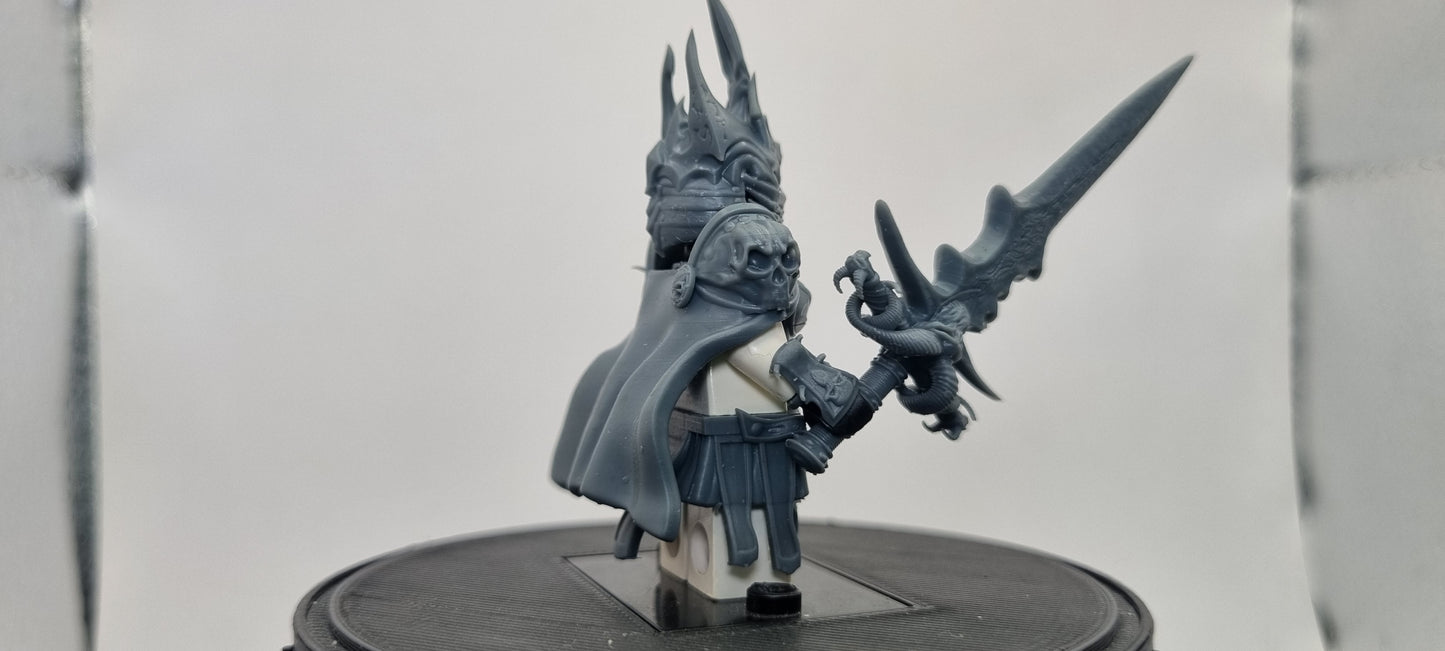 Building toy custom 3D printed wow female frost queen. Printed in 12k high resolution resin!
