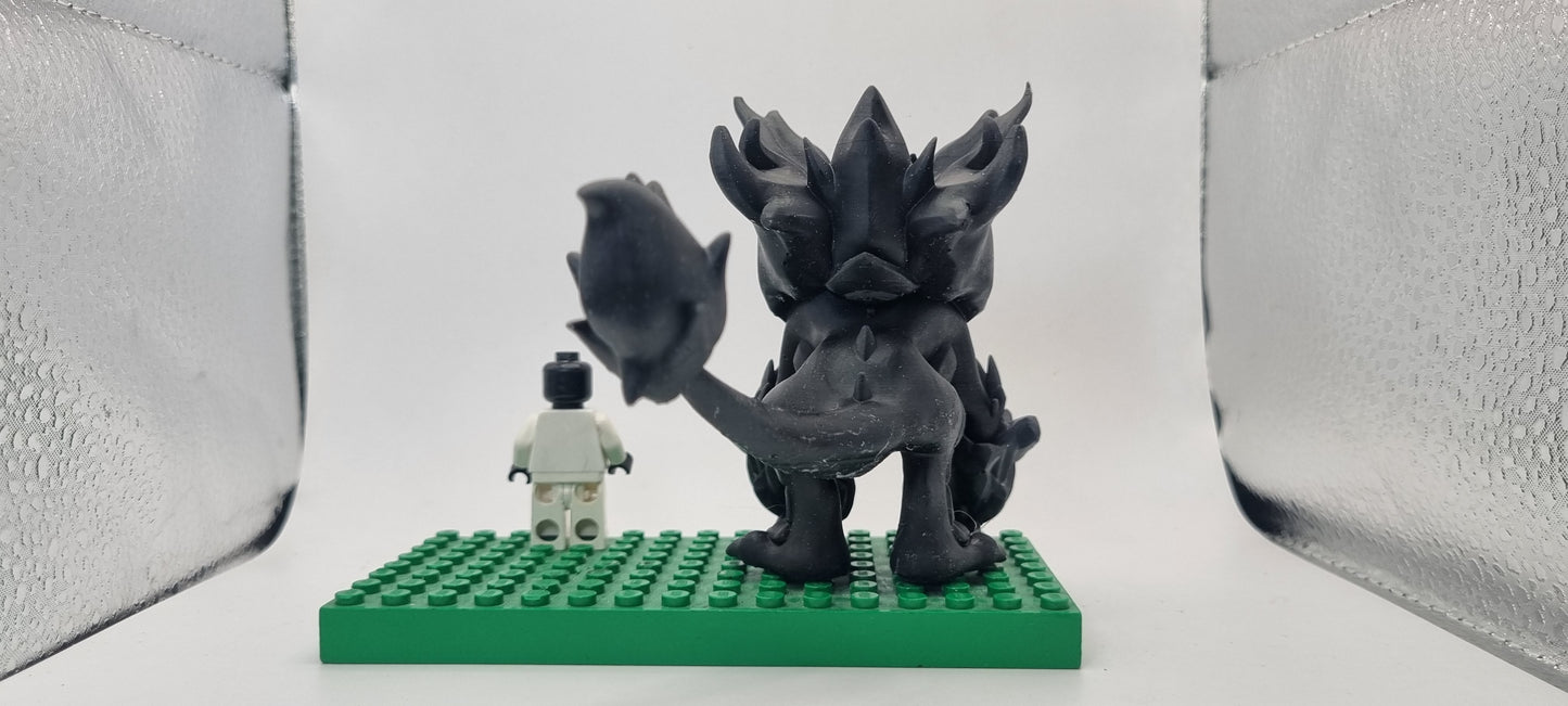 Building toy custom 3D printed knock off animals to catch big flame dude!