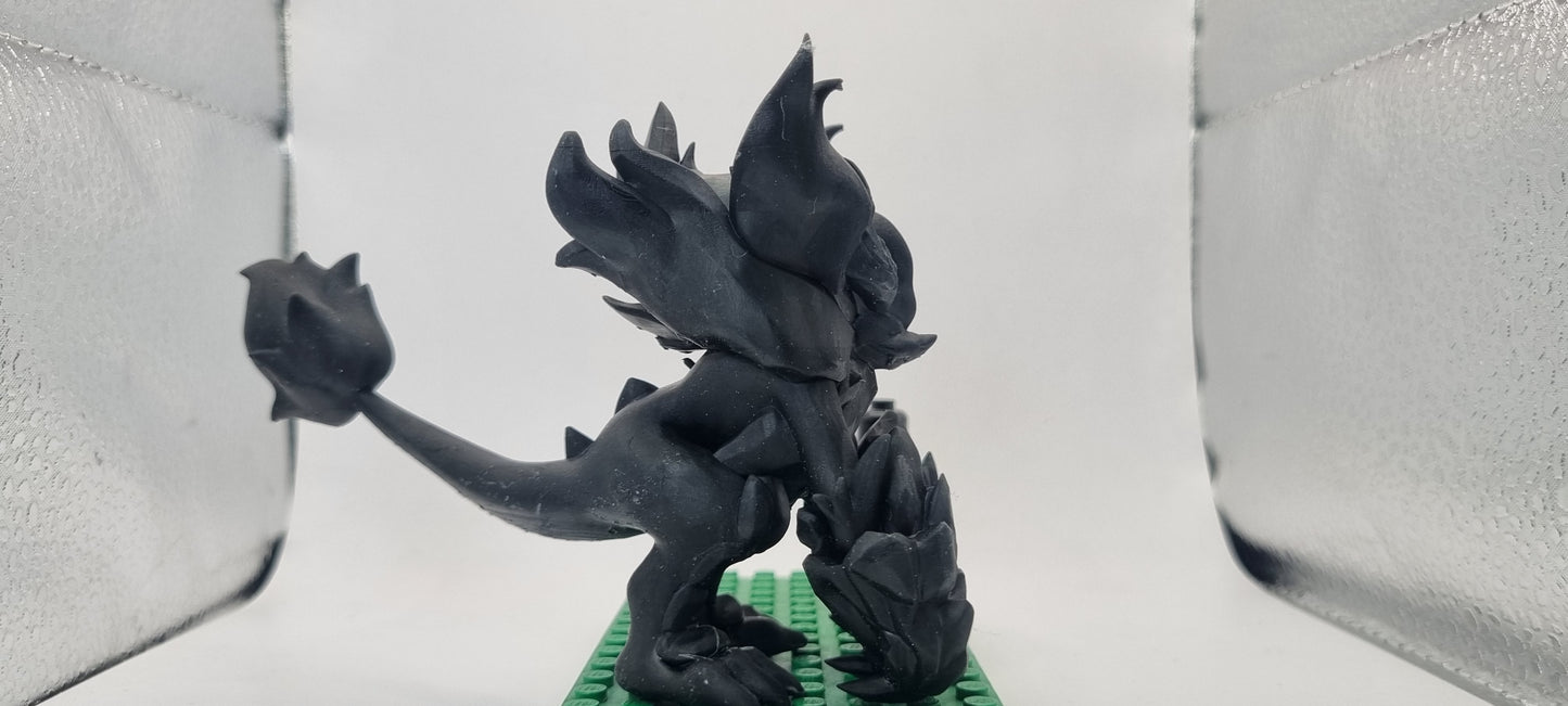 Building toy custom 3D printed knock off animals to catch big flame dude!