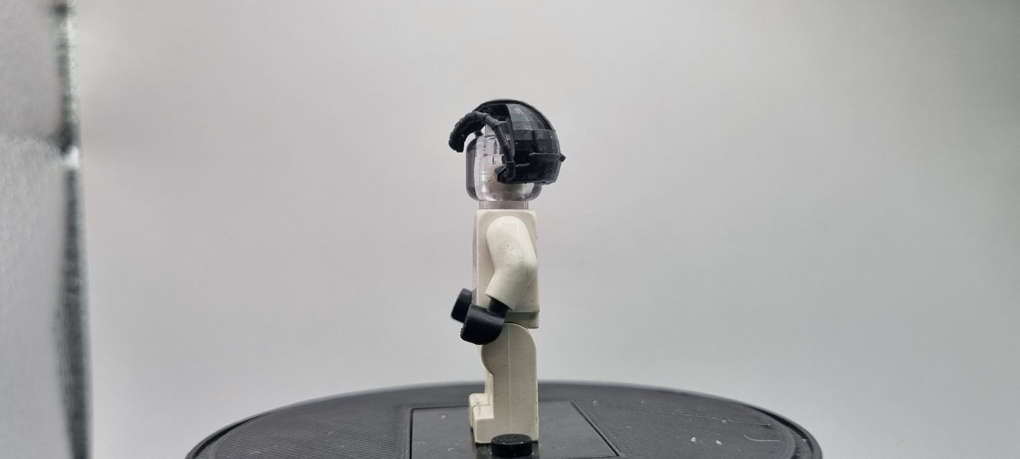 Building toy custom 3D printed superhero in wheelchair head device!