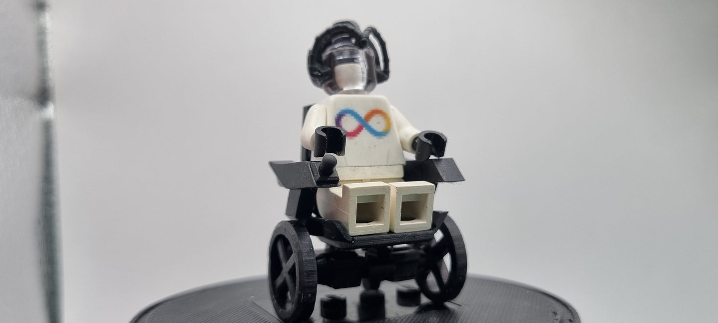 Building toy custom 3D printed superhero in wheelchair!