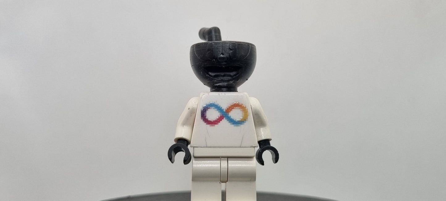 Building toy custom 3D printed beverage head bent straw
