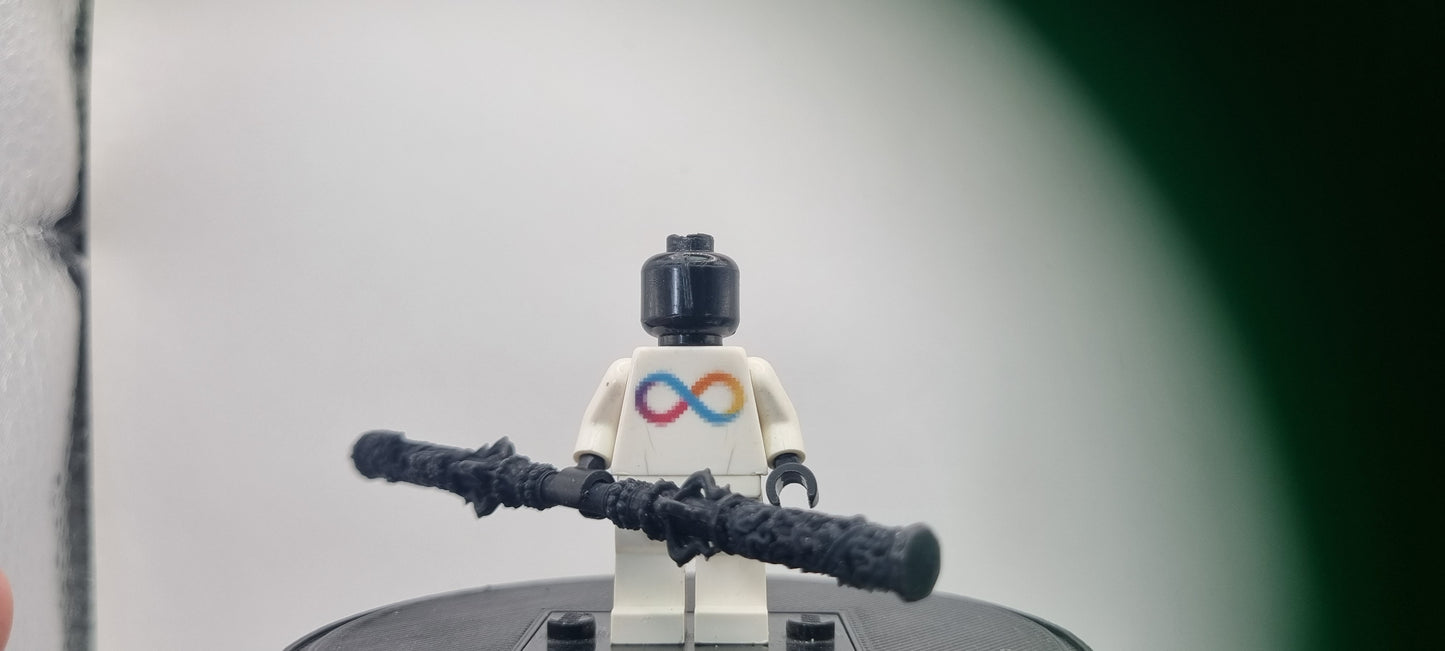 Building toy custom 3D printed monkey king staff
