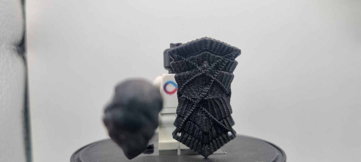 Building toy custom 3D printed rock solid shield and club!