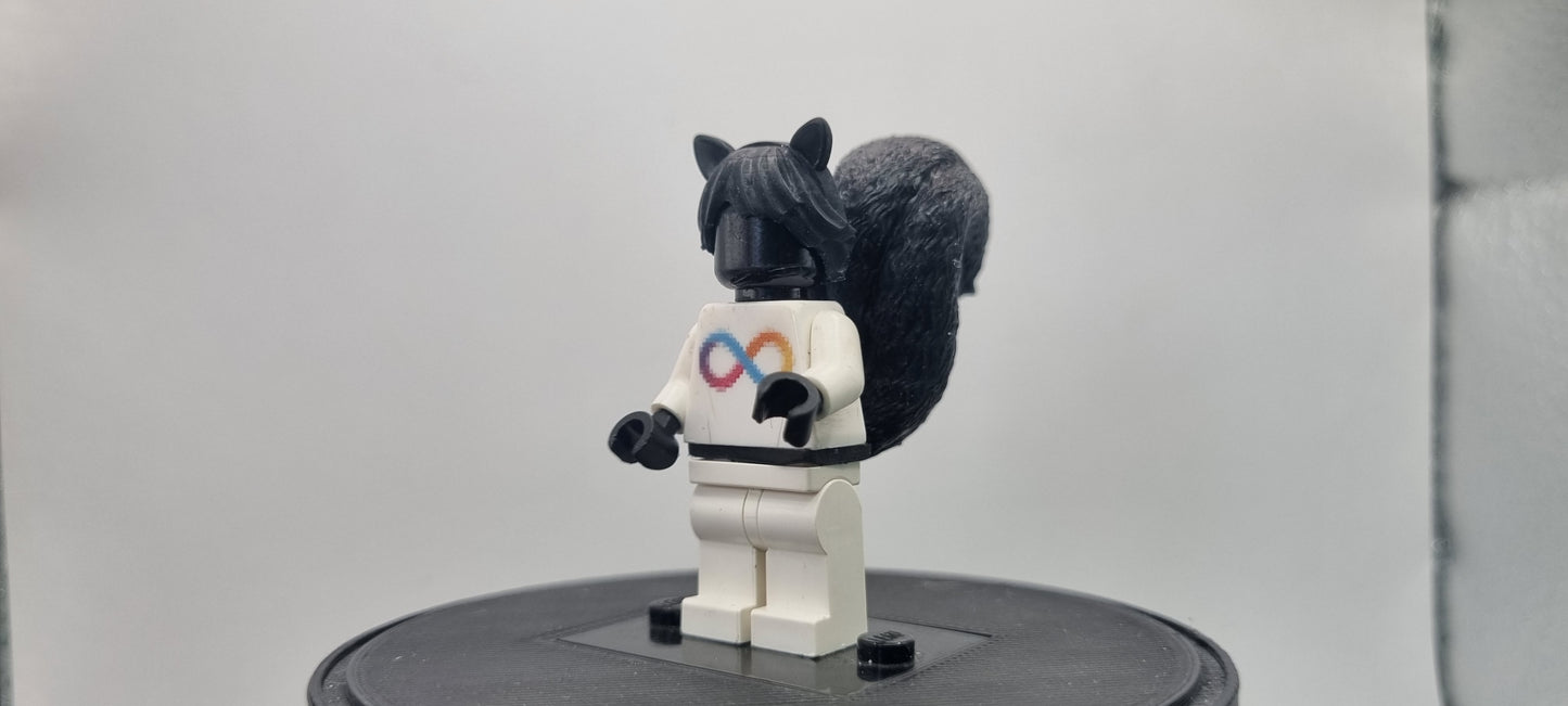 Building toy custom 3D printed squirrelsuper hero!
