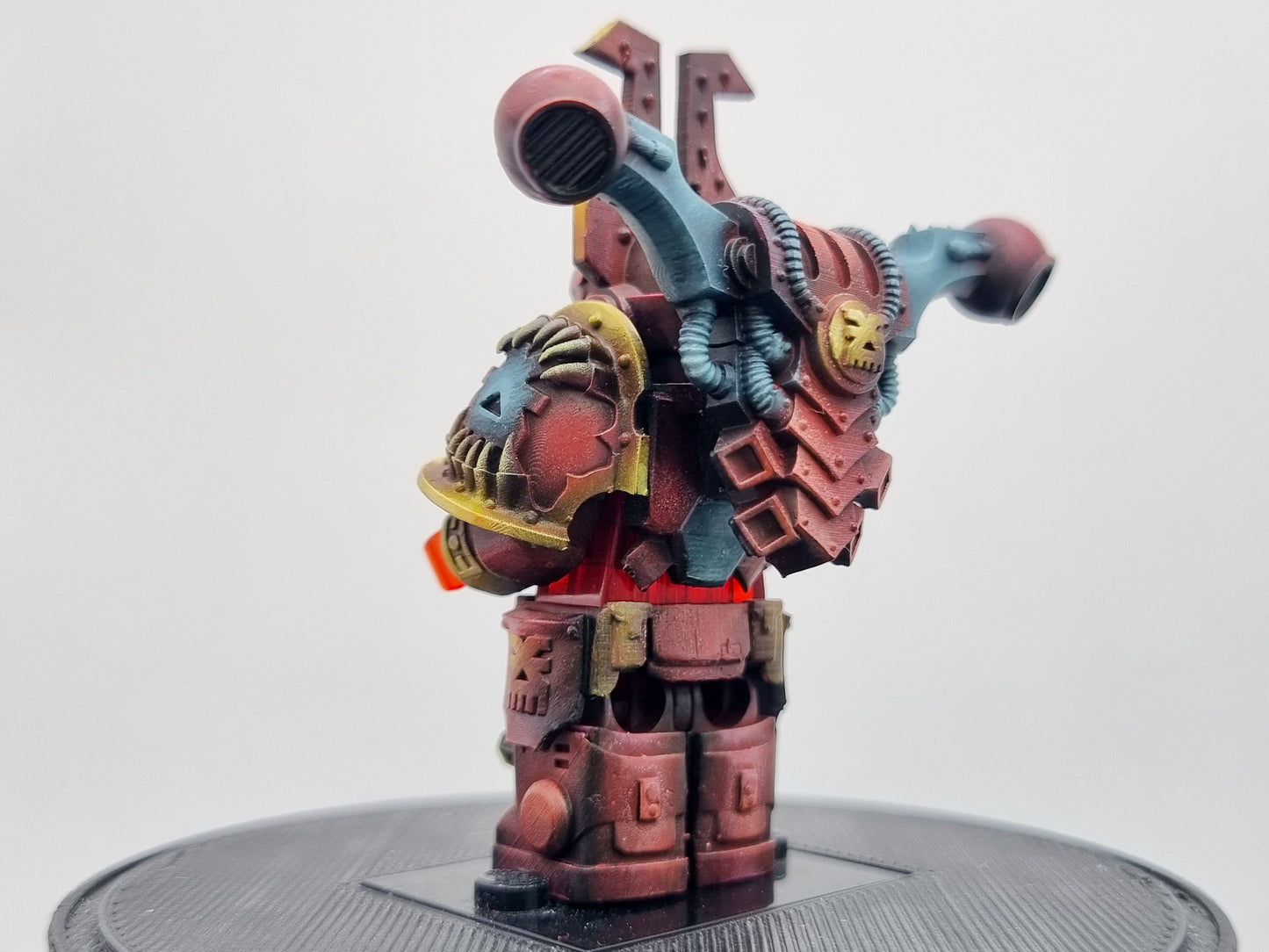 Building toy custom painted evil red galactic marine