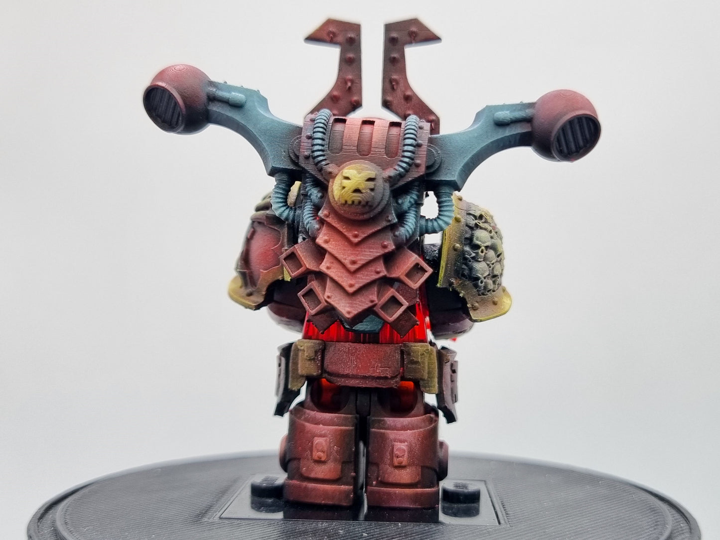 Building toy custom painted evil red galactic marine
