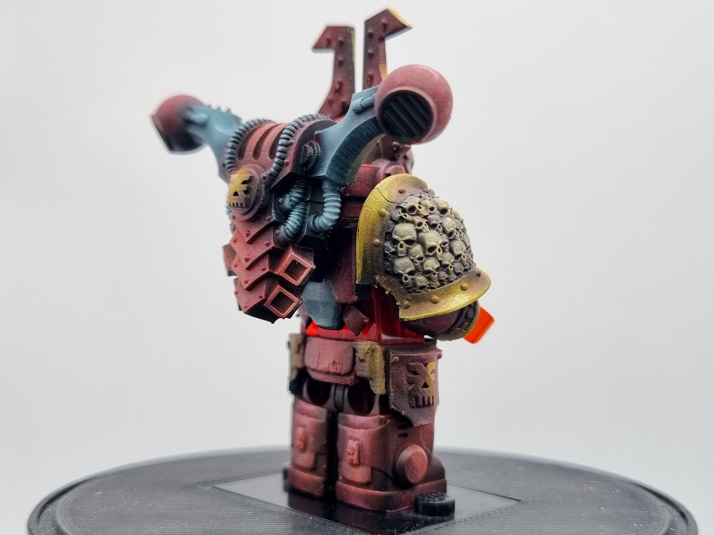 Building toy custom painted evil red galactic marine