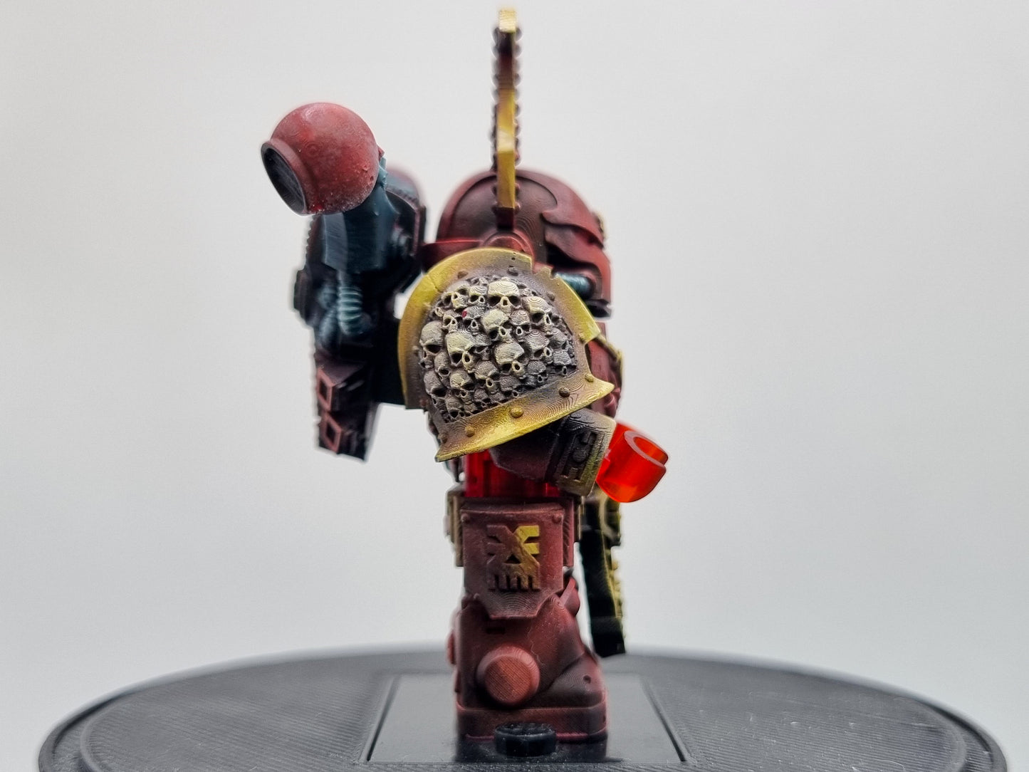 Building toy custom painted evil red galactic marine