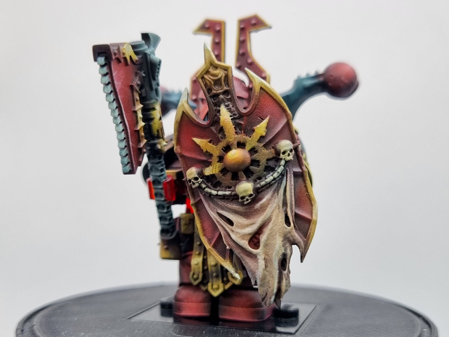 Building toy custom painted evil red galactic marine