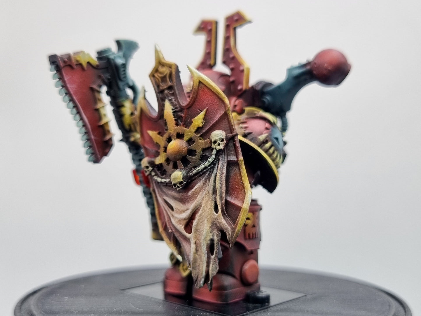 Building toy custom painted evil red galactic marine