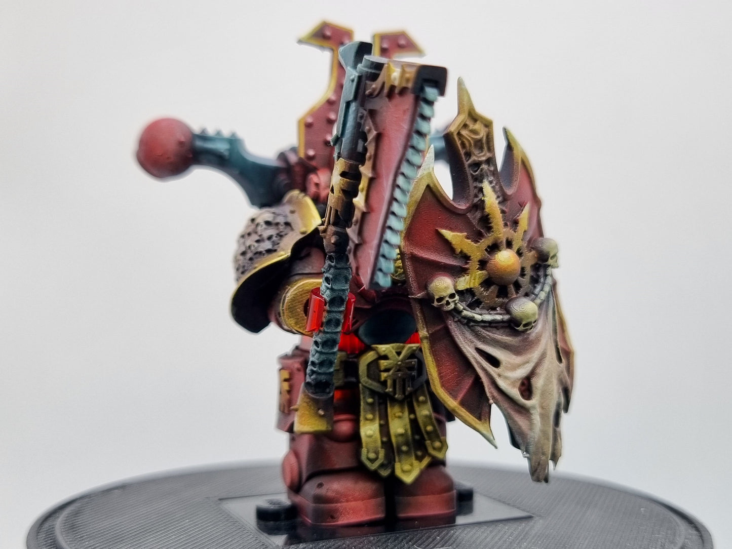 Building toy custom painted evil red galactic marine