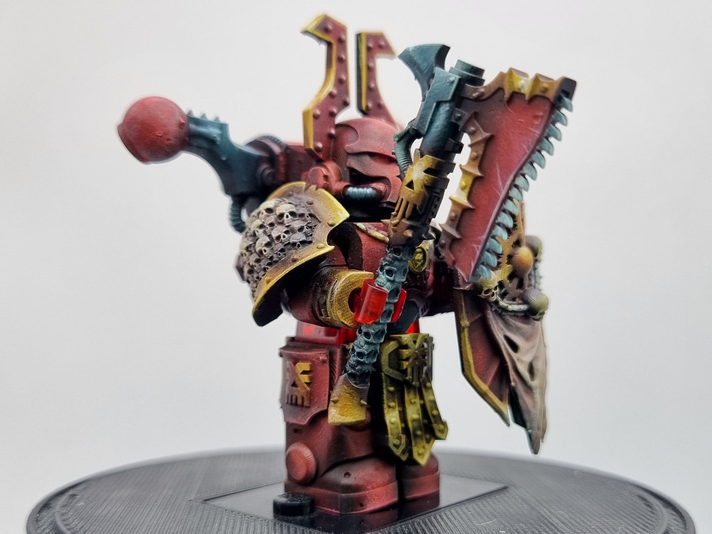 Building toy custom painted evil red galactic marine