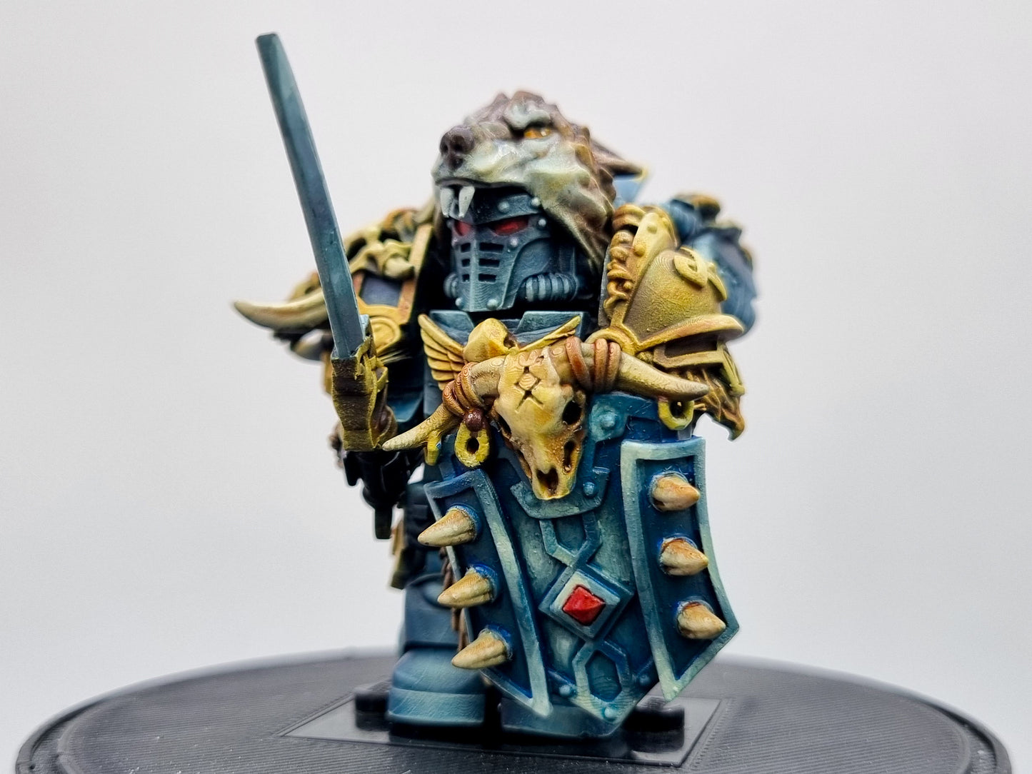 Building toy custom painted wolve galactic marine