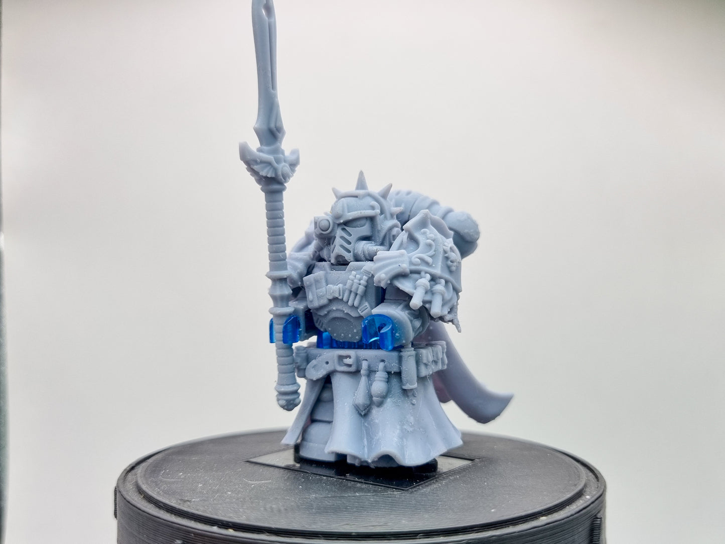 Building toy custom 3D printed galactic marine with spear!