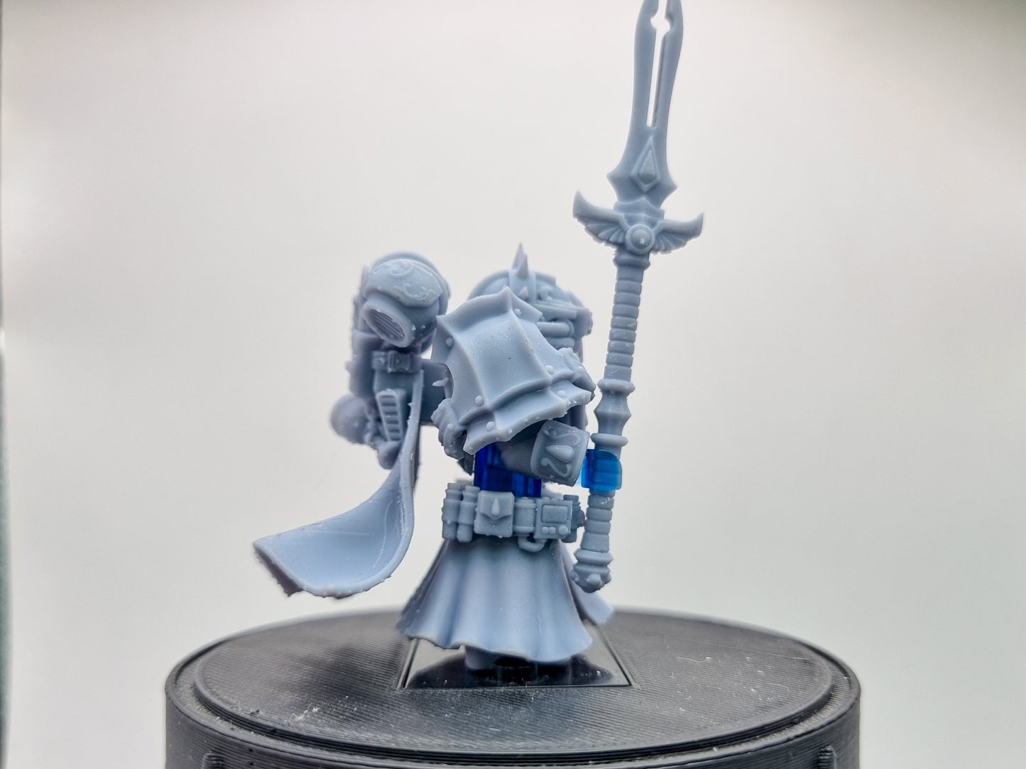 Building toy custom 3D printed galactic marine with spear!