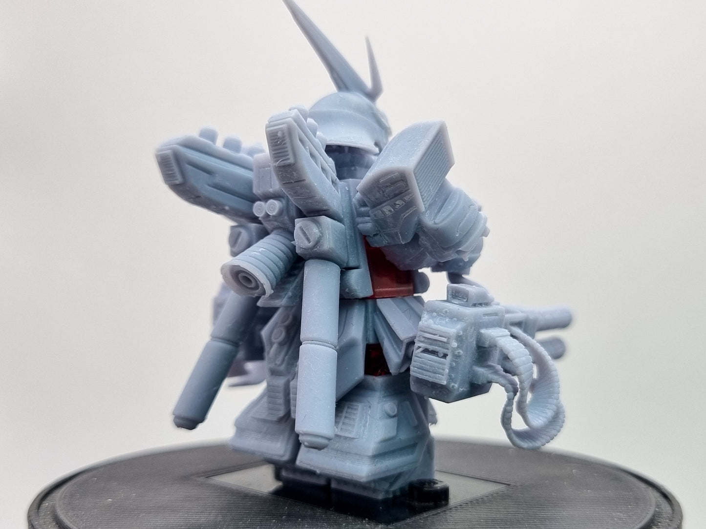 Building toy custom 3D printed big red evil mech warrior!