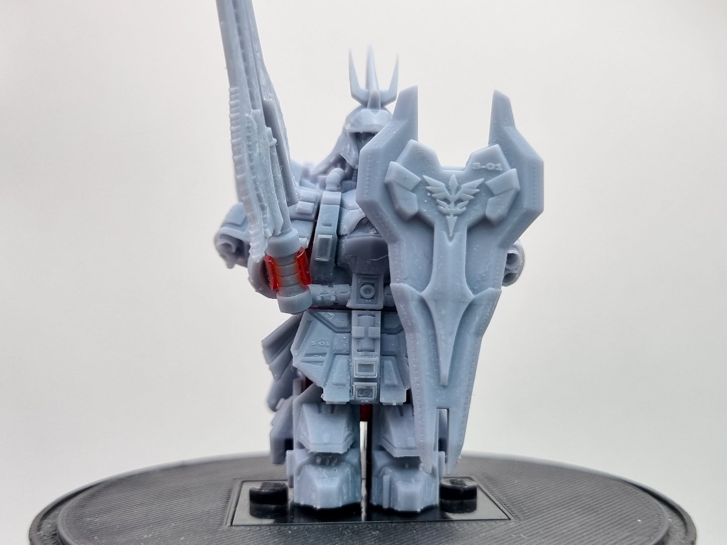 Building toy custom 3D printed big red evil mech warrior!