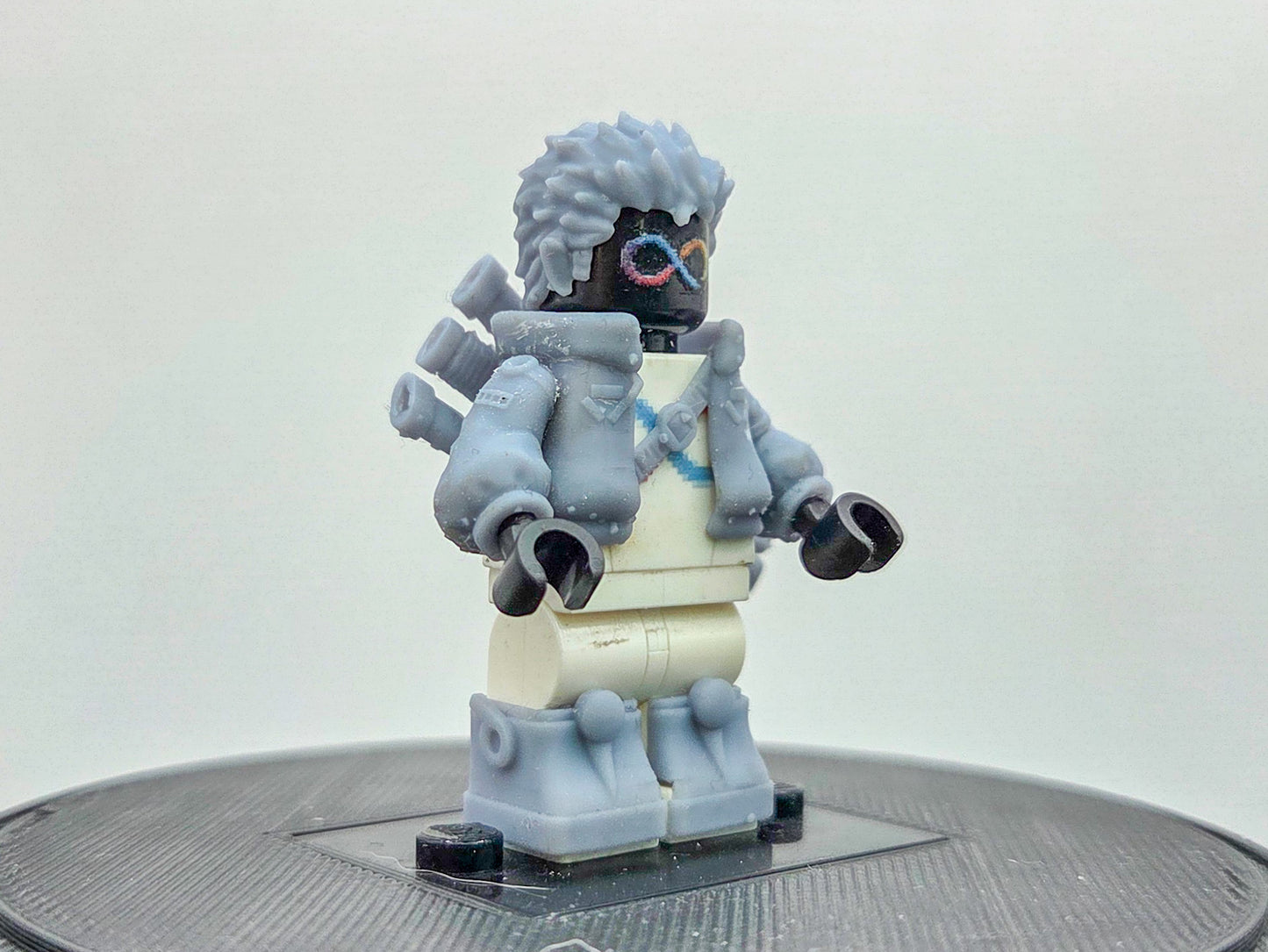 Custom 3D printed 3 sword pirate in egg shaped outfit!