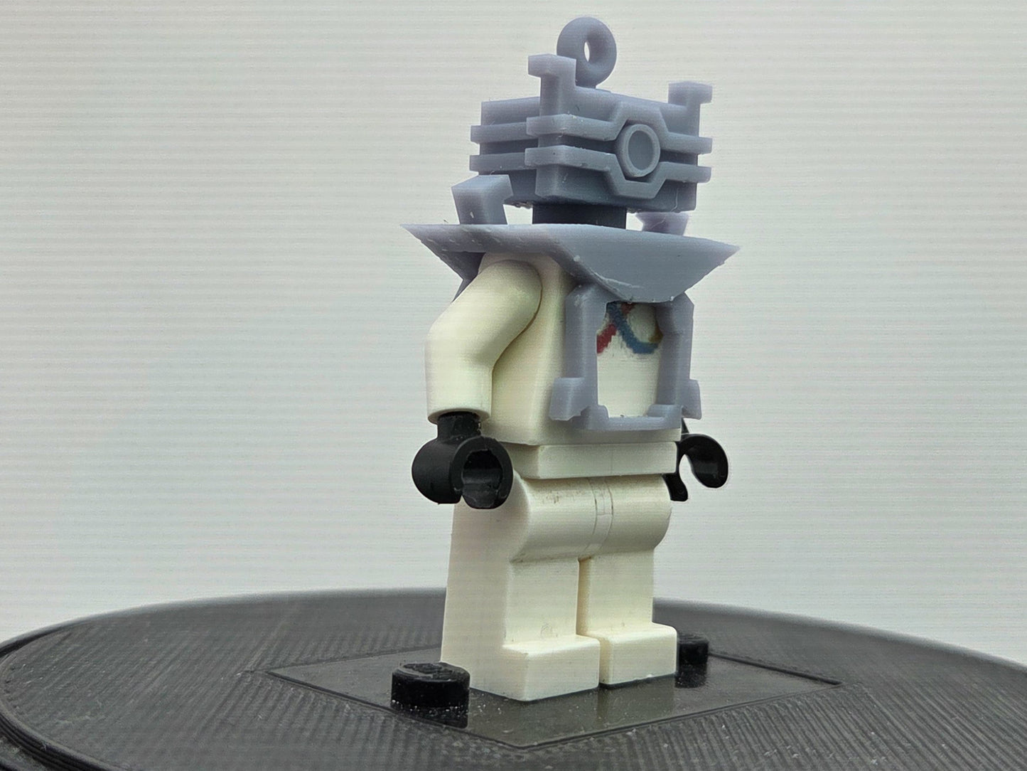 Custom 3D printed villian with tv belly!