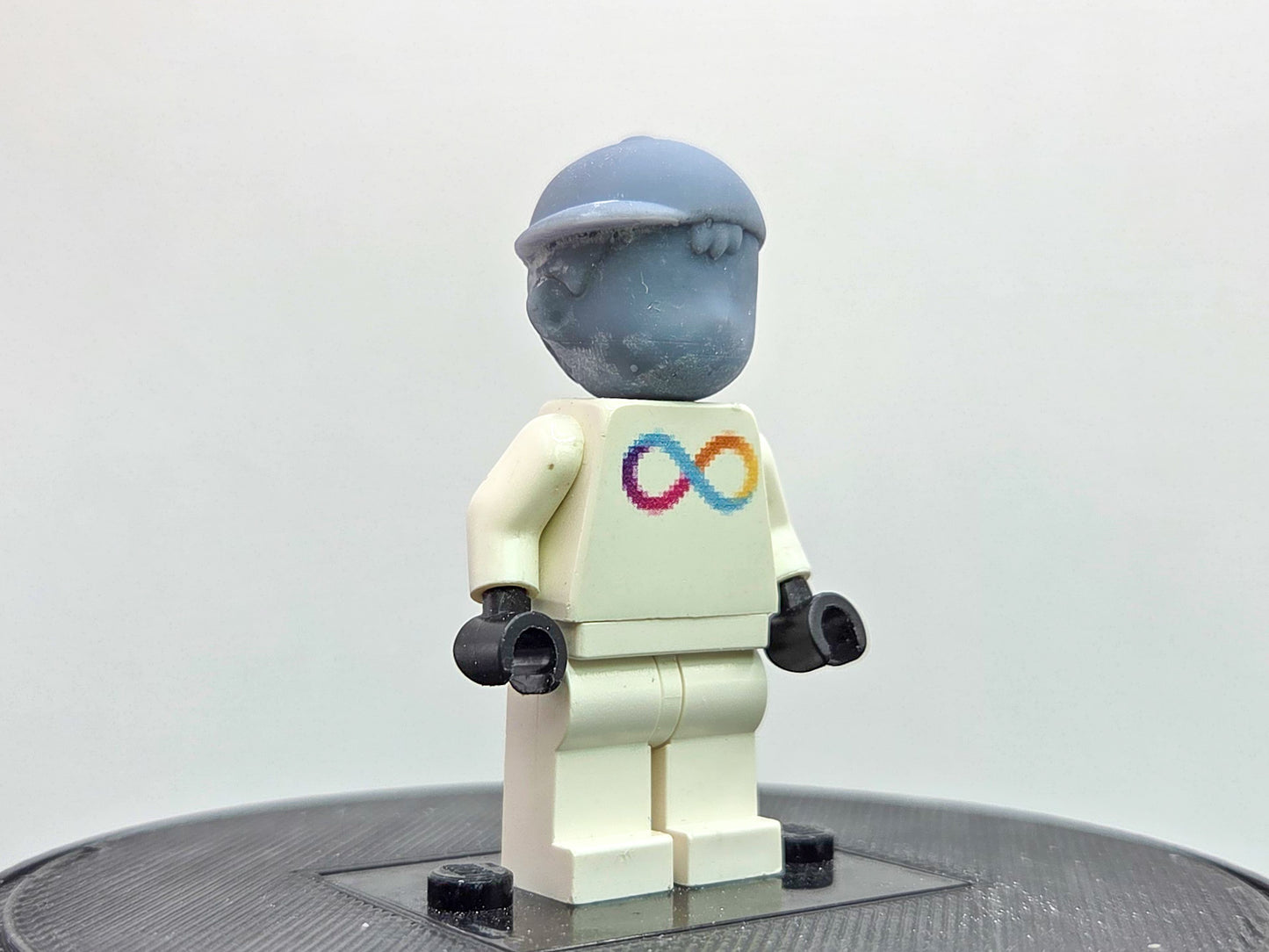 Custom 3D printed kid with baseball cap!