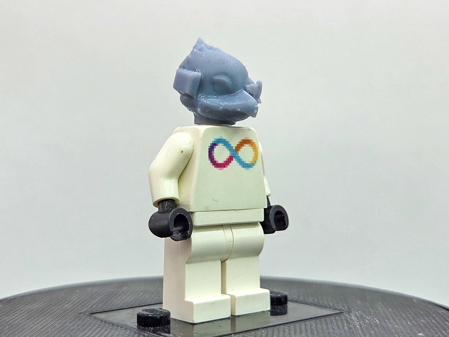 Custom 3D printed bird head starship fighter with glass!