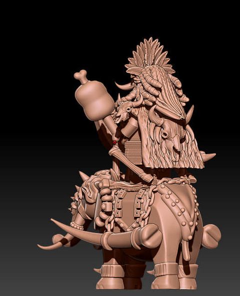 ***Pre order item!**** Amazonion warrior on elephant!