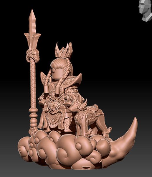 ***Pre order item!**** Chinese god on cloud with dog!
