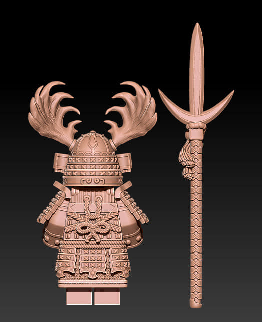 ***Pre order item!**** Samurai with antlers!