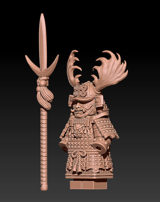 ***Pre order item!**** Samurai with antlers!