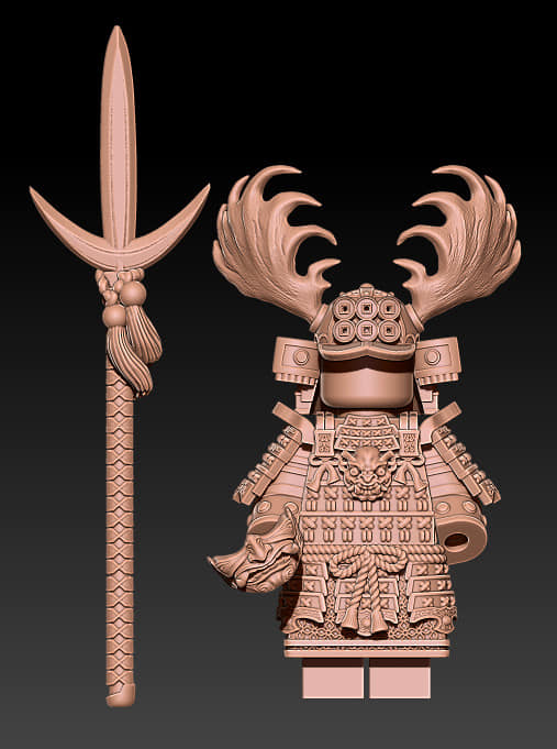 ***Pre order item!**** Samurai with antlers!