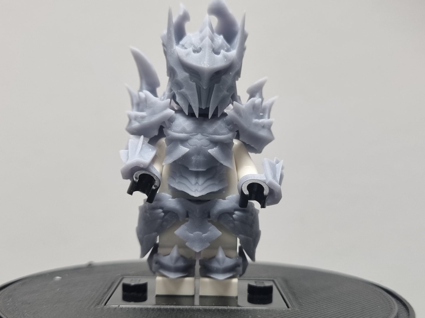 Custom lego compatible 3D printed hunter with shield and spear armor set!