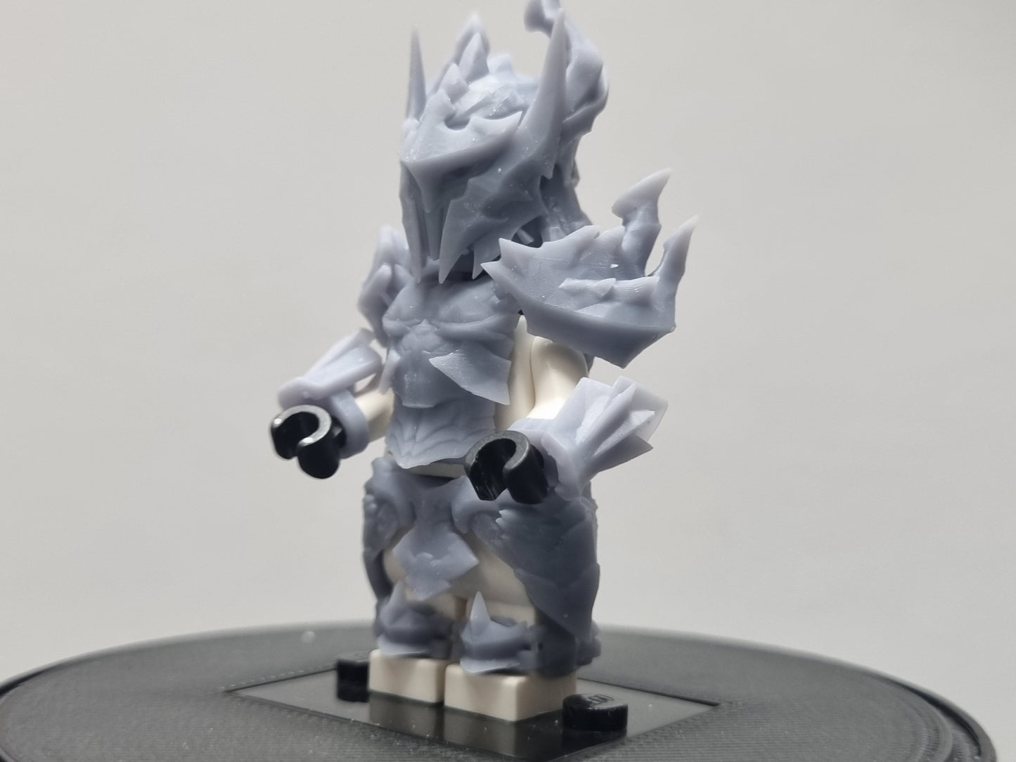 Custom lego compatible 3D printed hunter with shield and spear armor set!