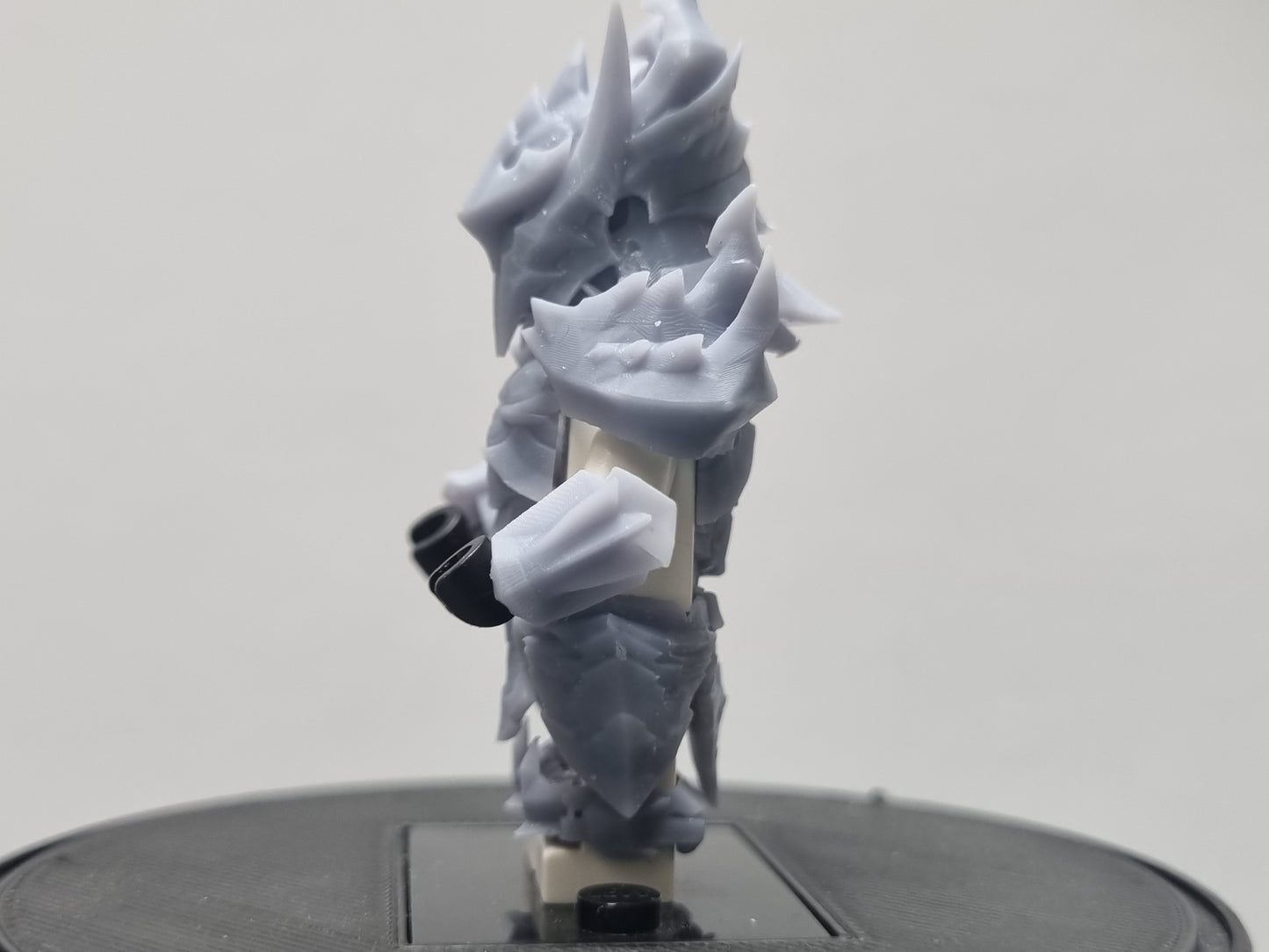 Custom lego compatible 3D printed hunter with shield and spear armor set!