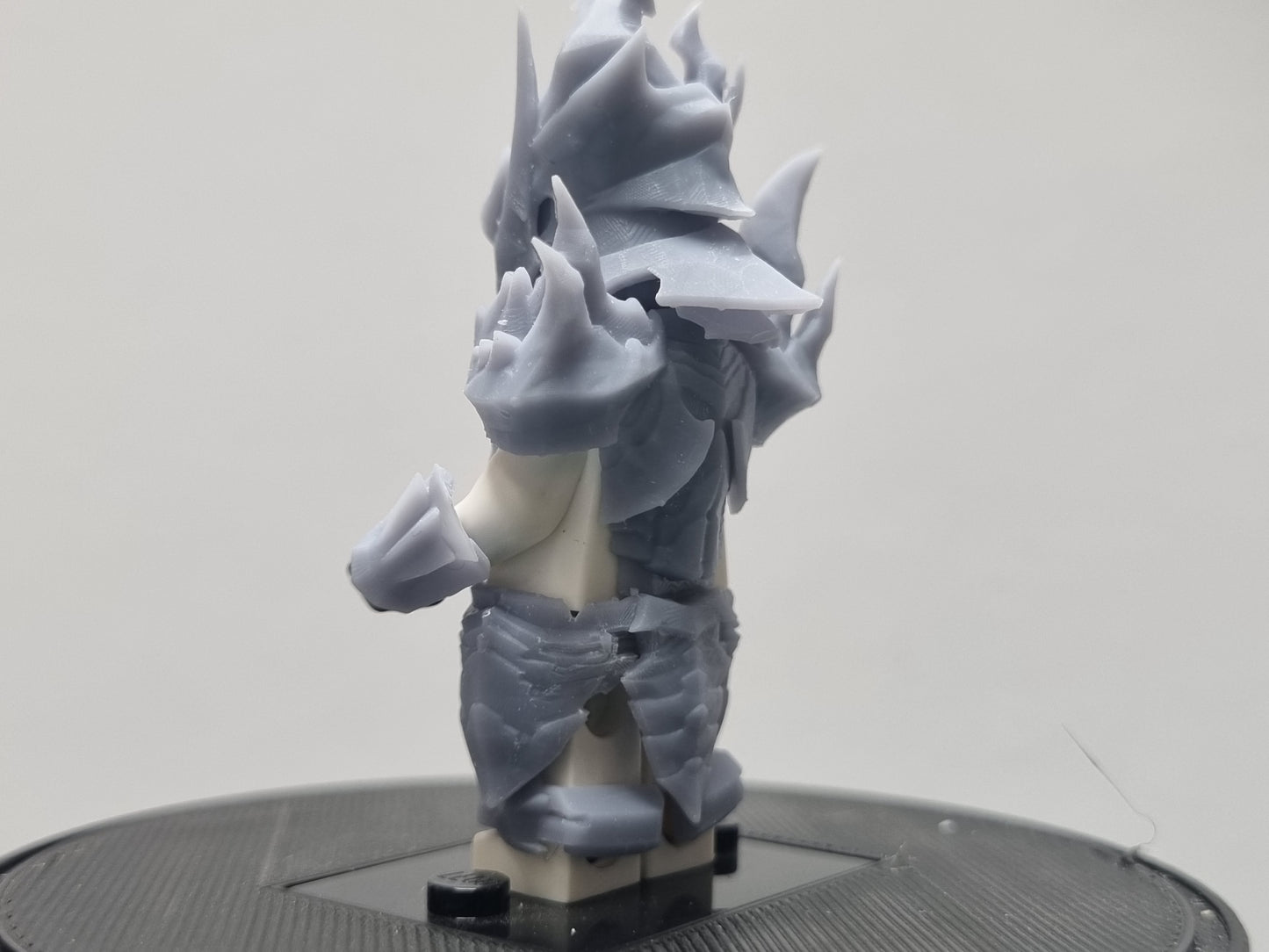 Custom lego compatible 3D printed hunter with shield and spear armor set!