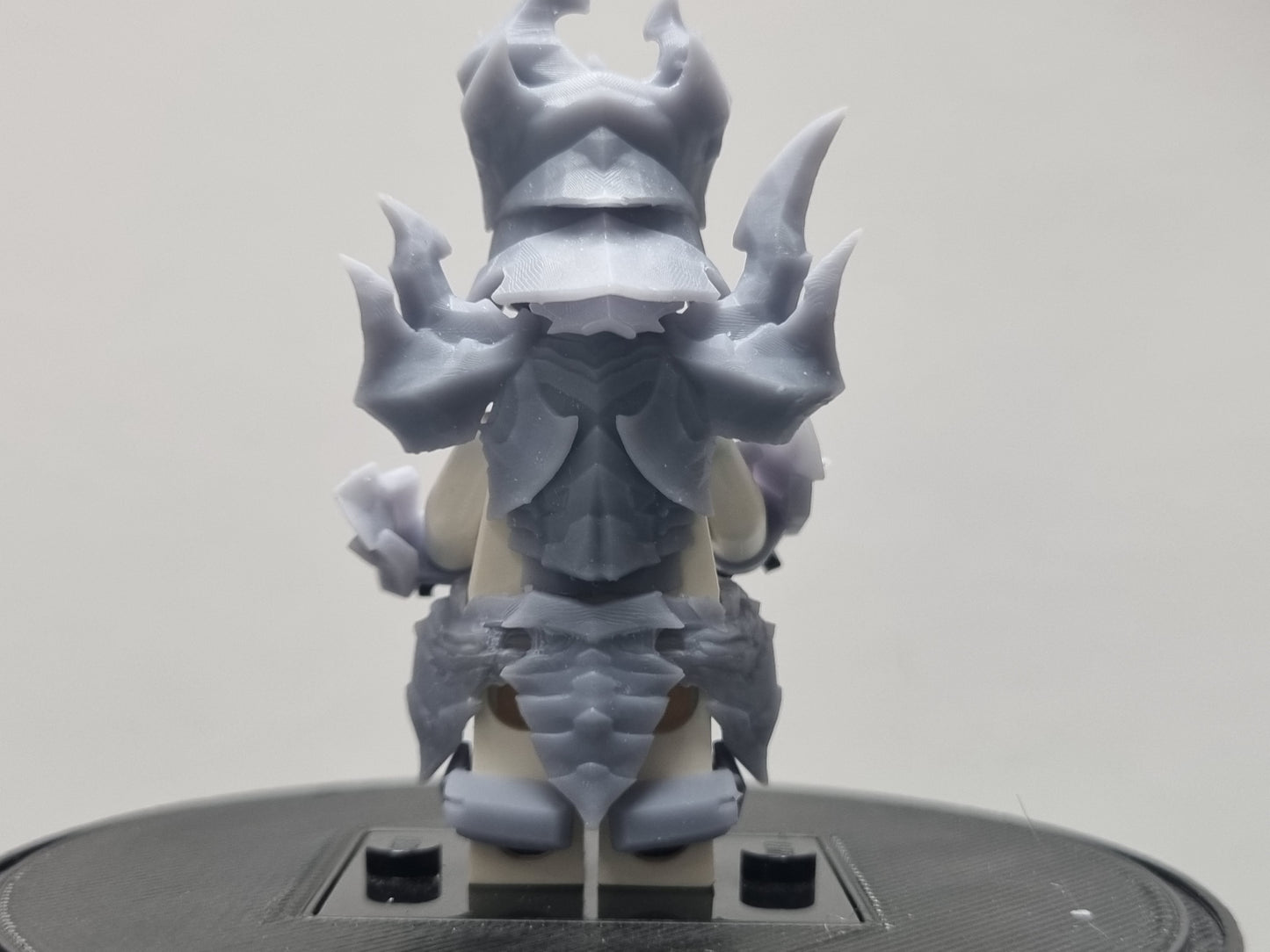 Custom lego compatible 3D printed hunter with shield and spear armor set!