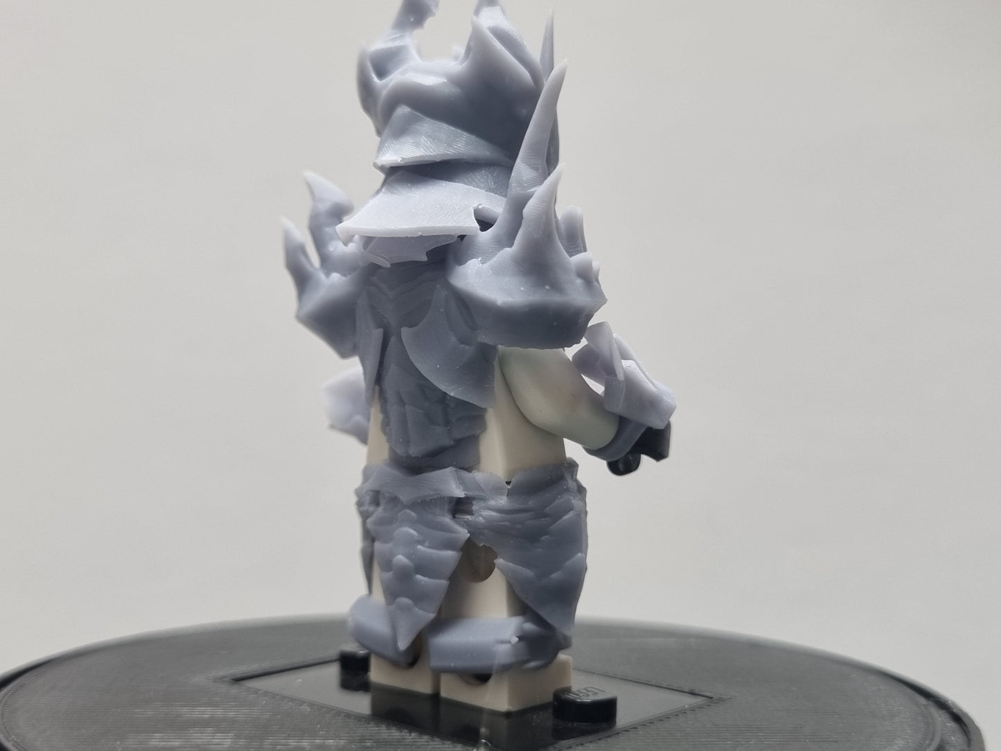 Custom lego compatible 3D printed hunter with shield and spear armor set!