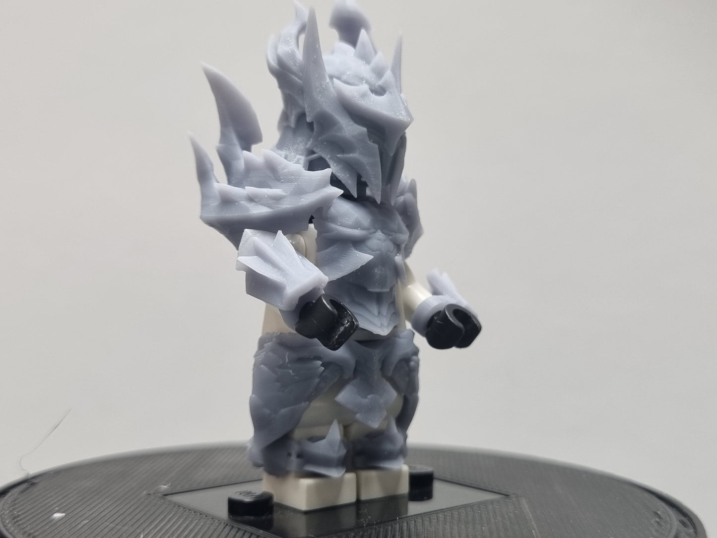 Custom lego compatible 3D printed hunter with shield and spear armor set!