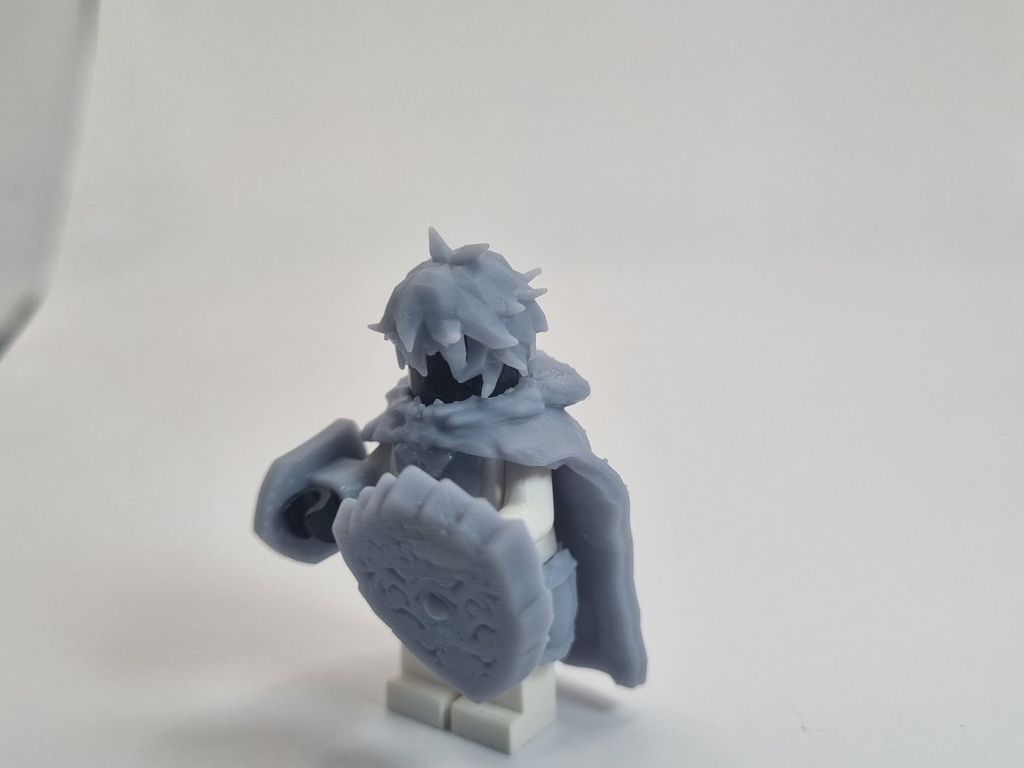 Lego compatible 3D printed custom guy with to many shields!