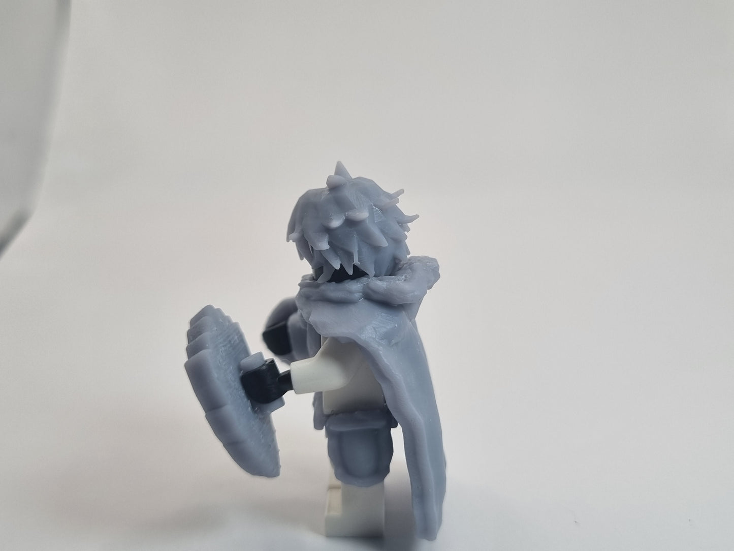 Lego compatible 3D printed custom guy with to many shields!