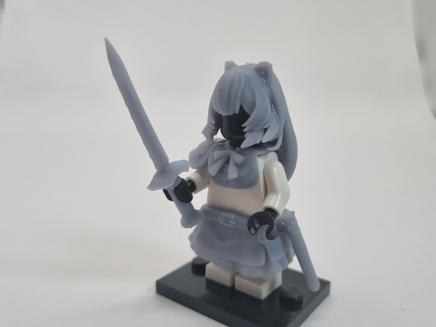 Custom lego compatible 3D printed girl with cat ears!
