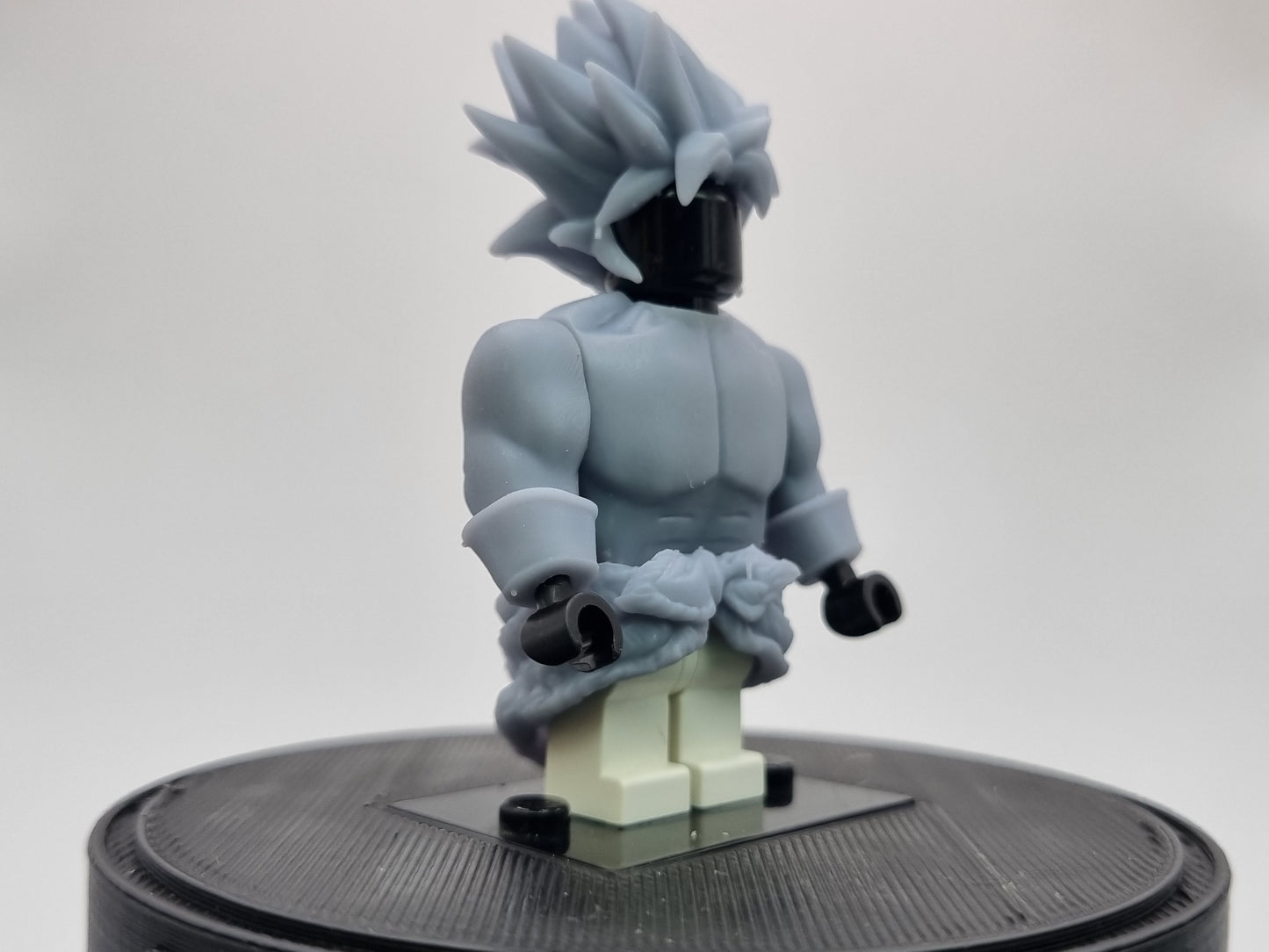 lego compatible 3D printed buffed guy with spikey hair!